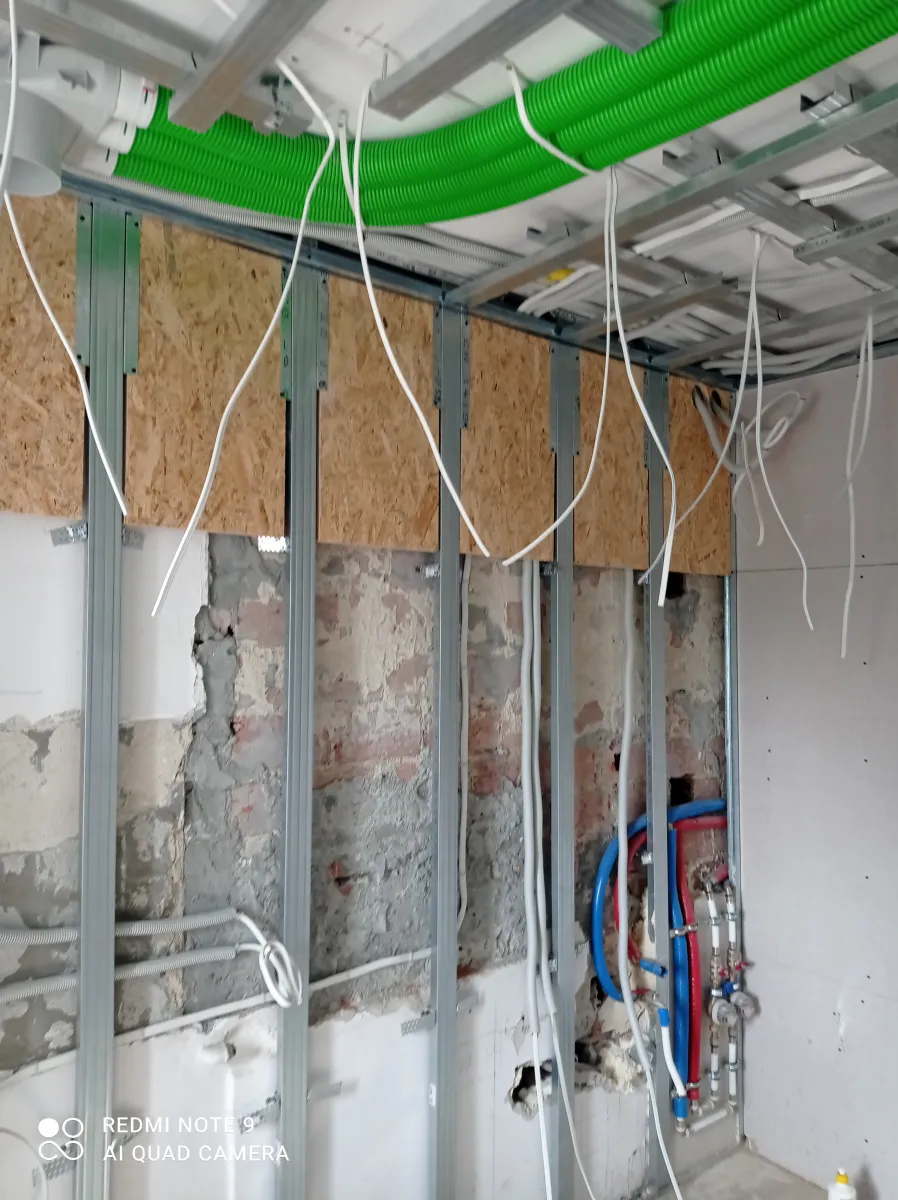 Zabudowy G-K i instalacje podtynkowe – etap przygotowawczy